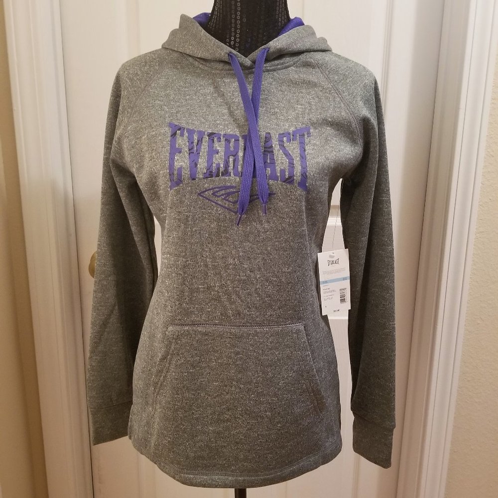 Everlast, grey and purple hoodie